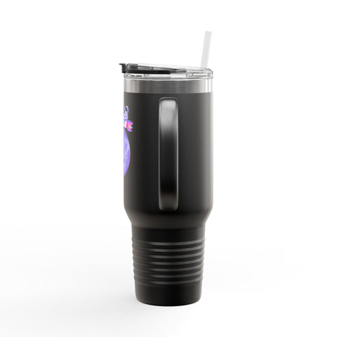 Astronaut Taking Off In Space Insulated Travel Mug, 40oz