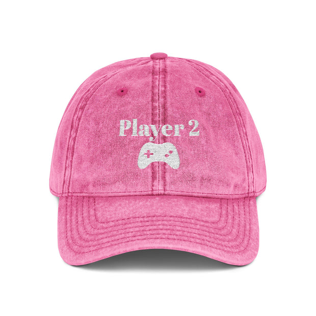 'Player 2' Vintage Embroidered Cap