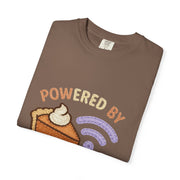 Powered by Pie and Wi-Fi T-Shirt, Funny Unisex Tee, Gift for Pie Lovers, Tech Enthusiasts, Perfect for Holidays and Parties