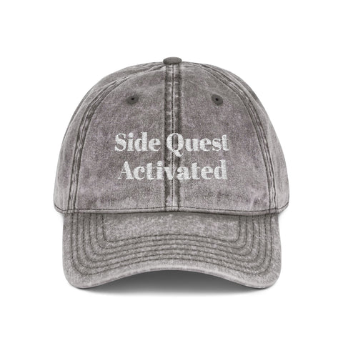 'Side Quest Activated' Vintage Embroidered Cap