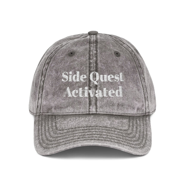 'Side Quest Activated' Vintage Embroidered Cap