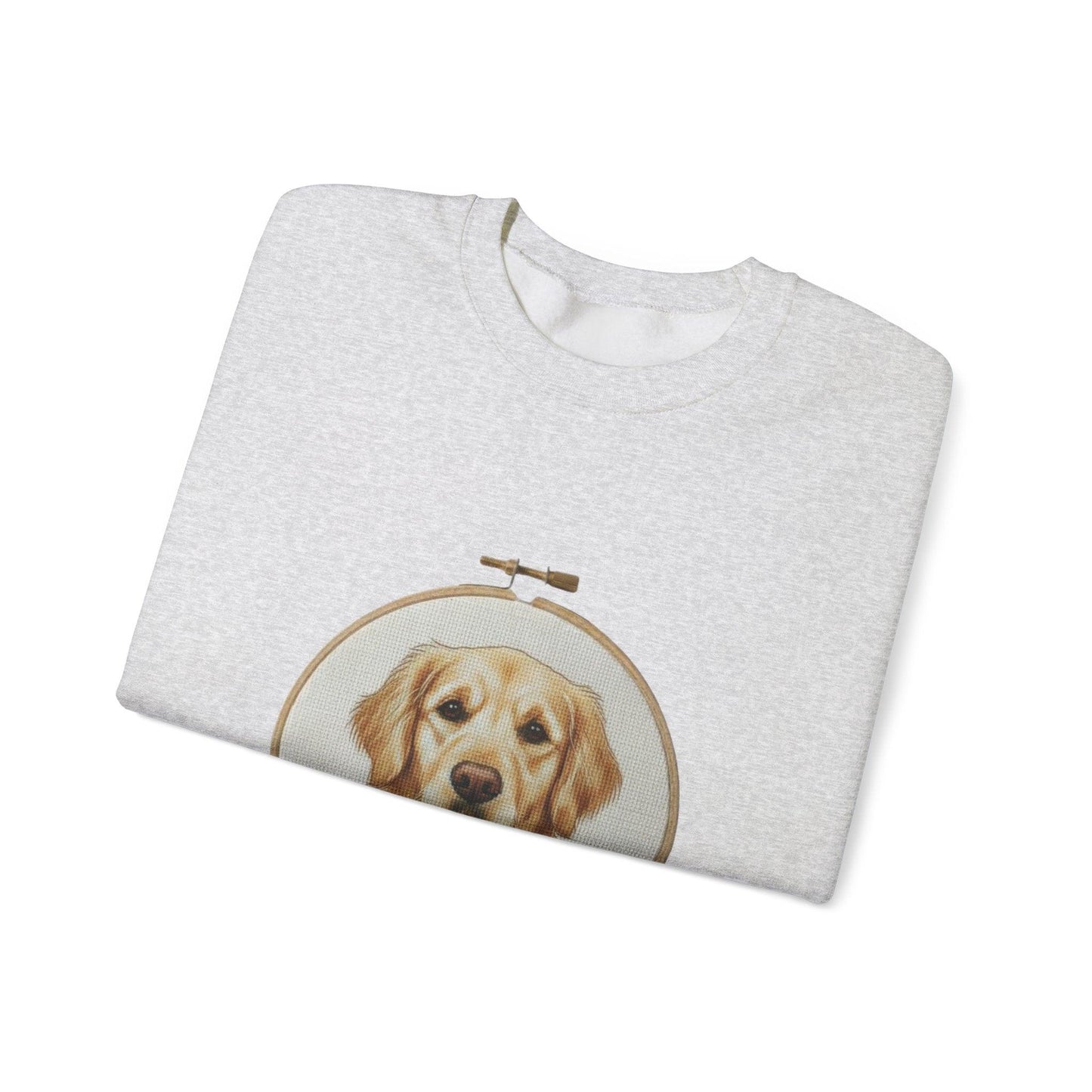 Golden Retriever Sweatshirt, Dog Mom Gift, Vintage Embroidery Style Pet Lover Crewneck