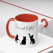 'Paws and Reflect' Cats Accent Coffee Mug