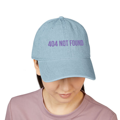 '404 NOT FOUND' Denim Embriodered Cap