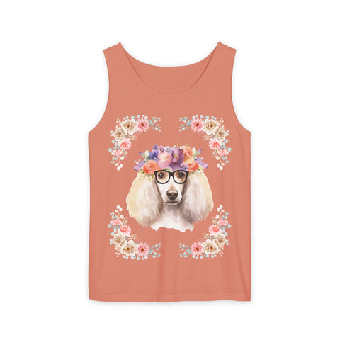 Geeky Goddess French Poodle Unisex Tank Top