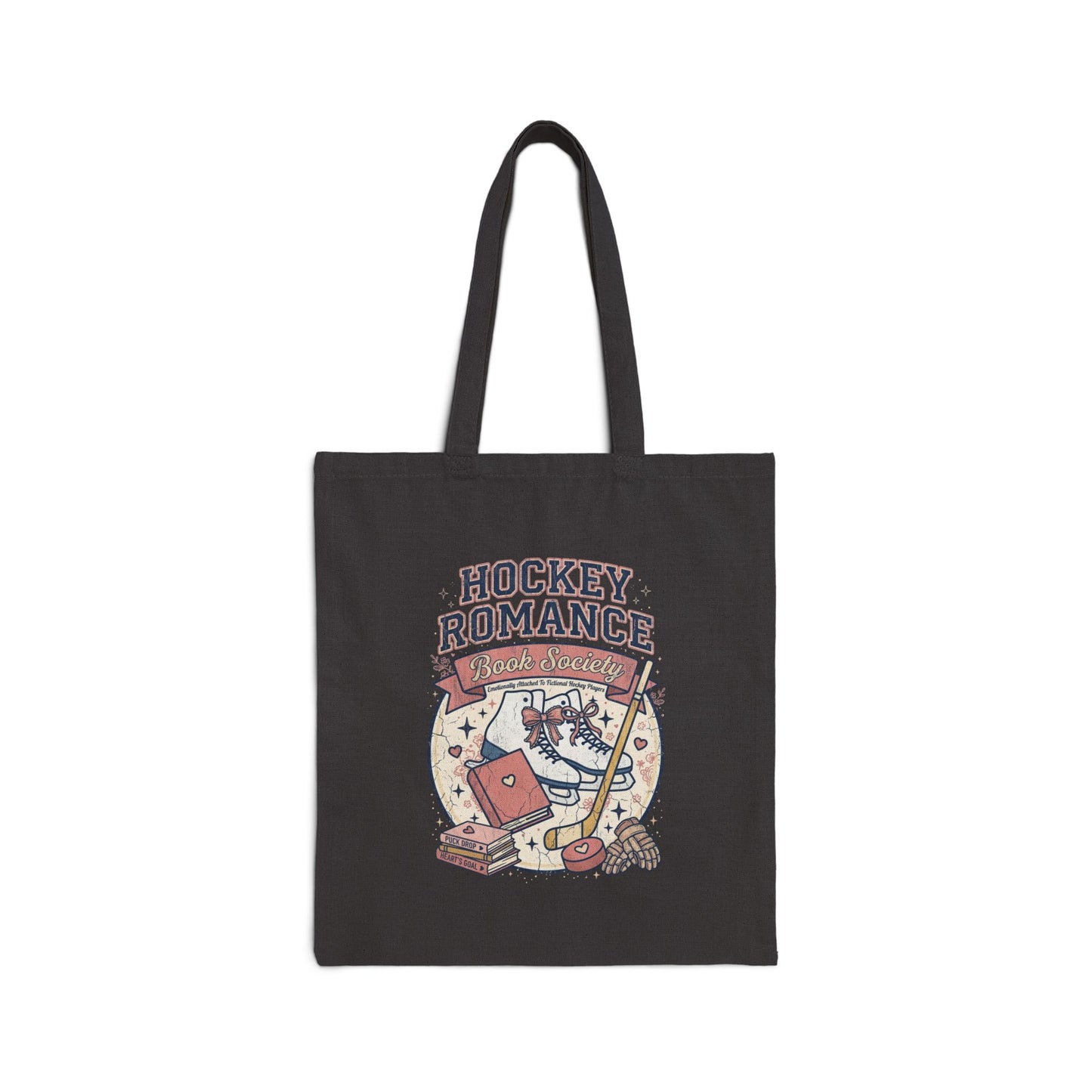 Hockey Romance Tote Bag, Booktok Romance Reader Bag, Cozy Hockey Book Girly Gift, Book Lover Tote