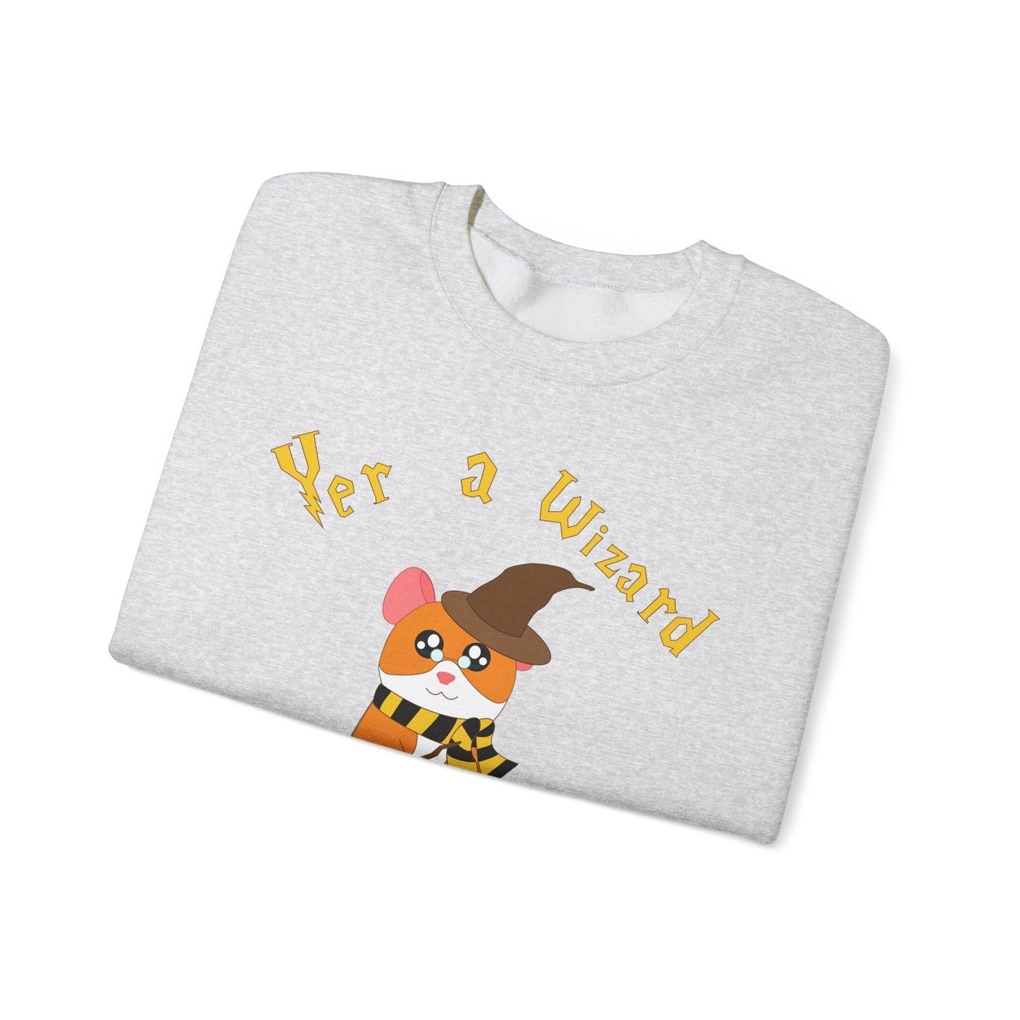 Hammy the Wizard Hamster Sweatshirt | Cute Wizard Hamster Illustration