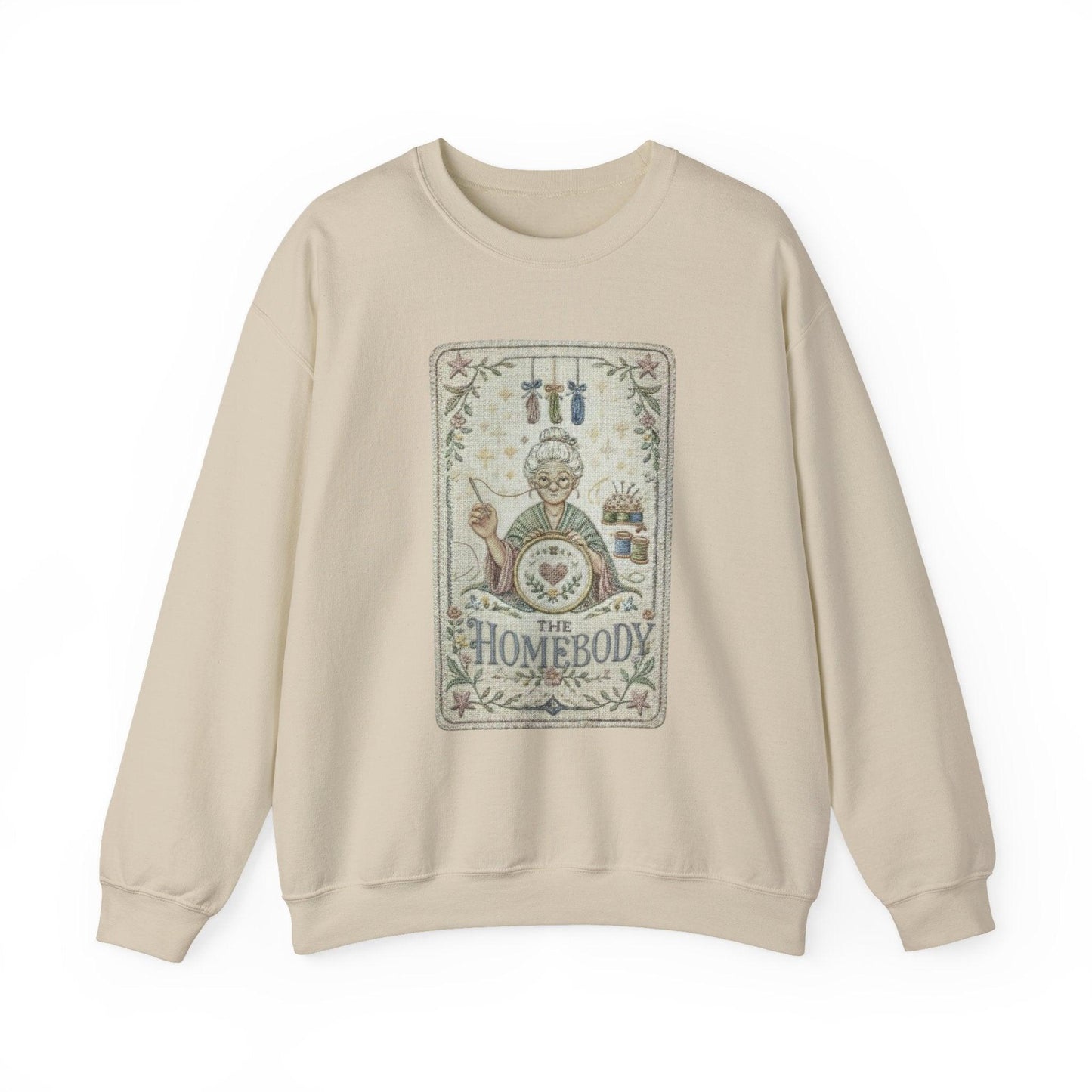 Homebody vintage knitting illustration Sweatshirt | cozy home craft design