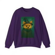 Cozy Witch Pomeranian Dog Sweatshirt, Animal Lover Sweatshirt, Halloween Apparel, Unisex Crewneck, Gift for Dog Mom