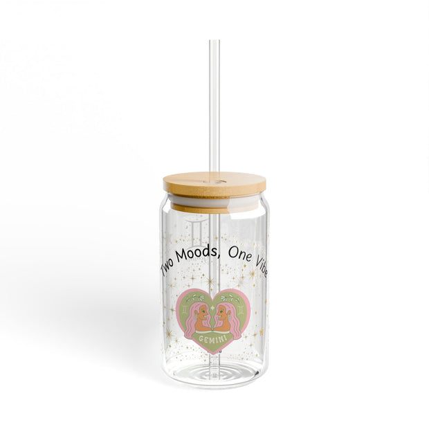 Gemini 'Two Moods, One Vibe' Sipper Glass