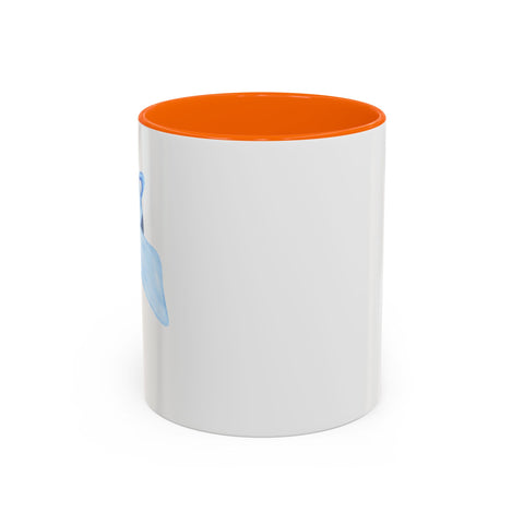 Blue Saturn Wrapped In A Blue Bow Accent Coffee Mug