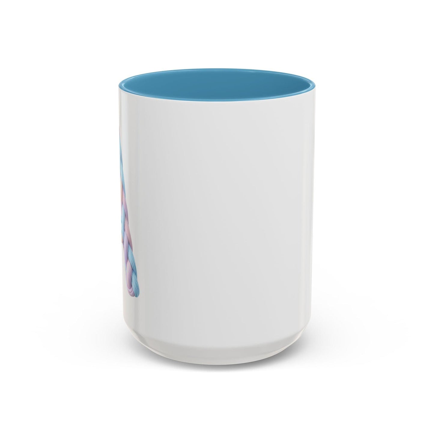 Minimalist Embroidery Typography Accent Coffee Mug | Pastel Thread Design