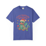 Cozy Fantasy Holidays Tee, Unisex Christmas T-shirt, Cute Dragon Apparel, Holiday Gift, Festive Graphic Tee