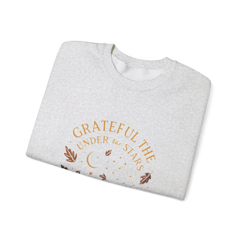 Grateful Under the Stars Sweatshirt - Cozy Unisex Crewneck, Perfect for Fall, Thanksgiving, Gift for Friends, Family