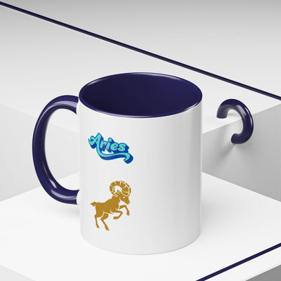 'Aries' Zodiac Accent Coffee Mug