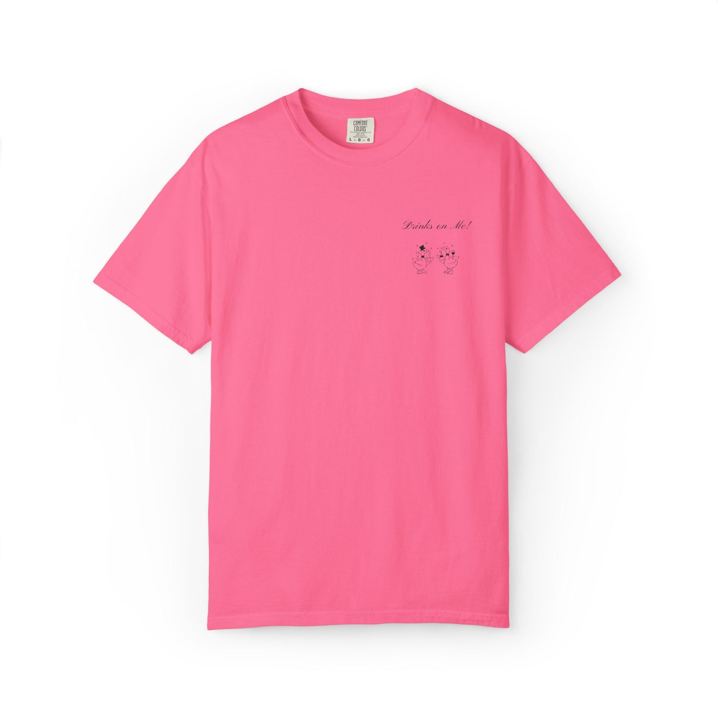 Drinks On Me Goose Shirt, Funny Wedding Goose Tee, Bridal Party Shirt, Cocktail Hour Tee, Cute Goose Drinking Shirt