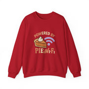 Powered by Pie and Wi-Fi Crewneck Sweatshirt, Cozy Sweatshirt Gift, Funny Thanksgiving Apparel, Comfy Fall Wear, Unisex Sweater