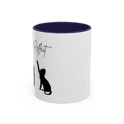 'Paws and Reflect' Cats Accent Coffee Mug