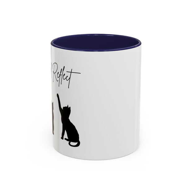 'Paws and Reflect' Cats Accent Coffee Mug