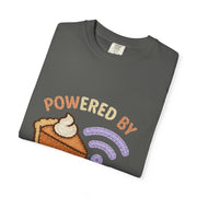 Powered by Pie and Wi-Fi T-Shirt, Funny Unisex Tee, Gift for Pie Lovers, Tech Enthusiasts, Perfect for Holidays and Parties