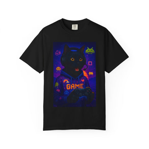 Game On Black Cat Unisex T-shirt