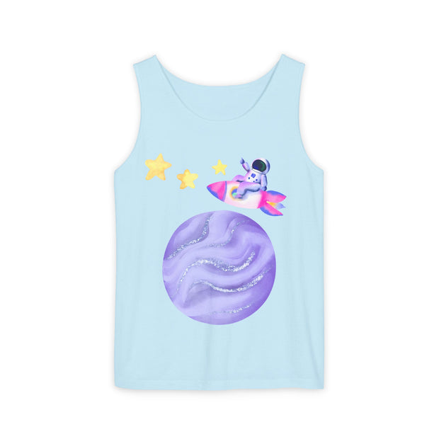 Astronaut Taking Off In Space Unisex Tank Top