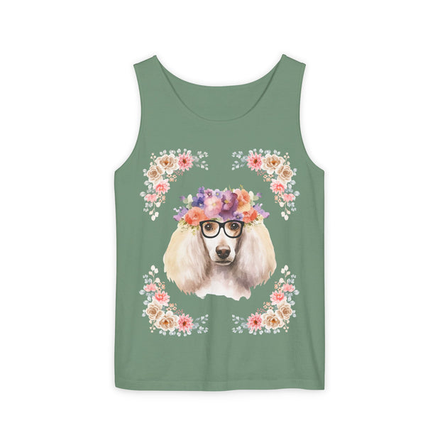 Geeky Goddess French Poodle Unisex Tank Top