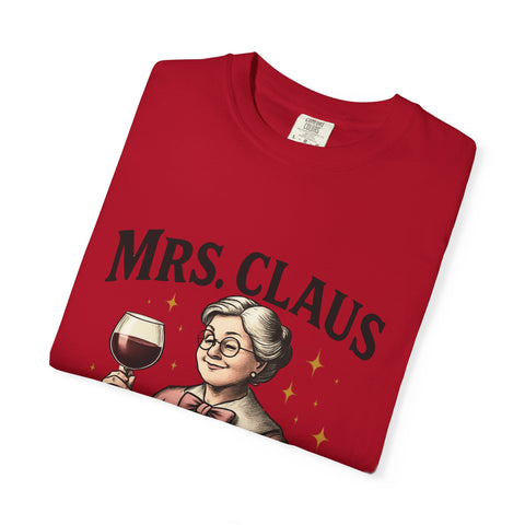Mrs. Claus Wine Club T-Shirt, Fun Christmas Tee, Holiday Humor Shirt, Unique Gift for Wine Lovers, Mrs Claus Wine Lover Apparel