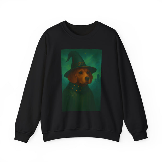 Magical Dog Beagle Wizard Sweater, Cozy Fall Fashion, Halloween Apparel, Unique Gift for Dog Lovers, Unisex Crewneck Sweatshirt
