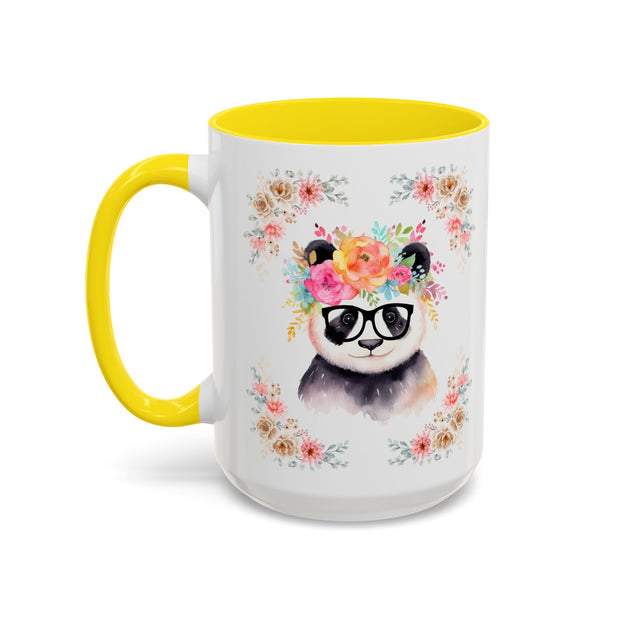 Geeky Goddess Panda Accent Coffee Mug