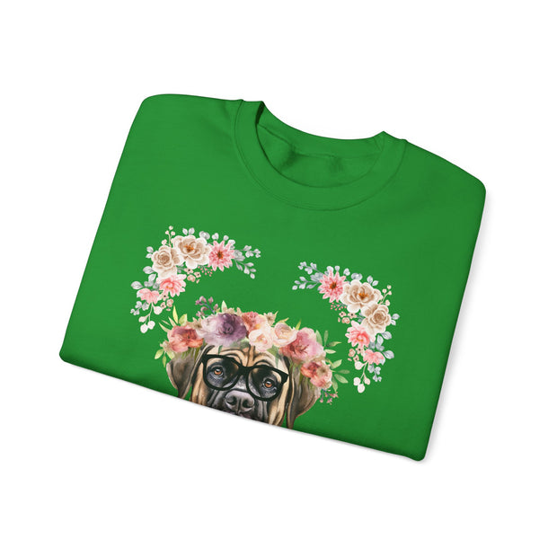 Geeky Goddess English Mastiff Unisex Crewneck Sweatshirt