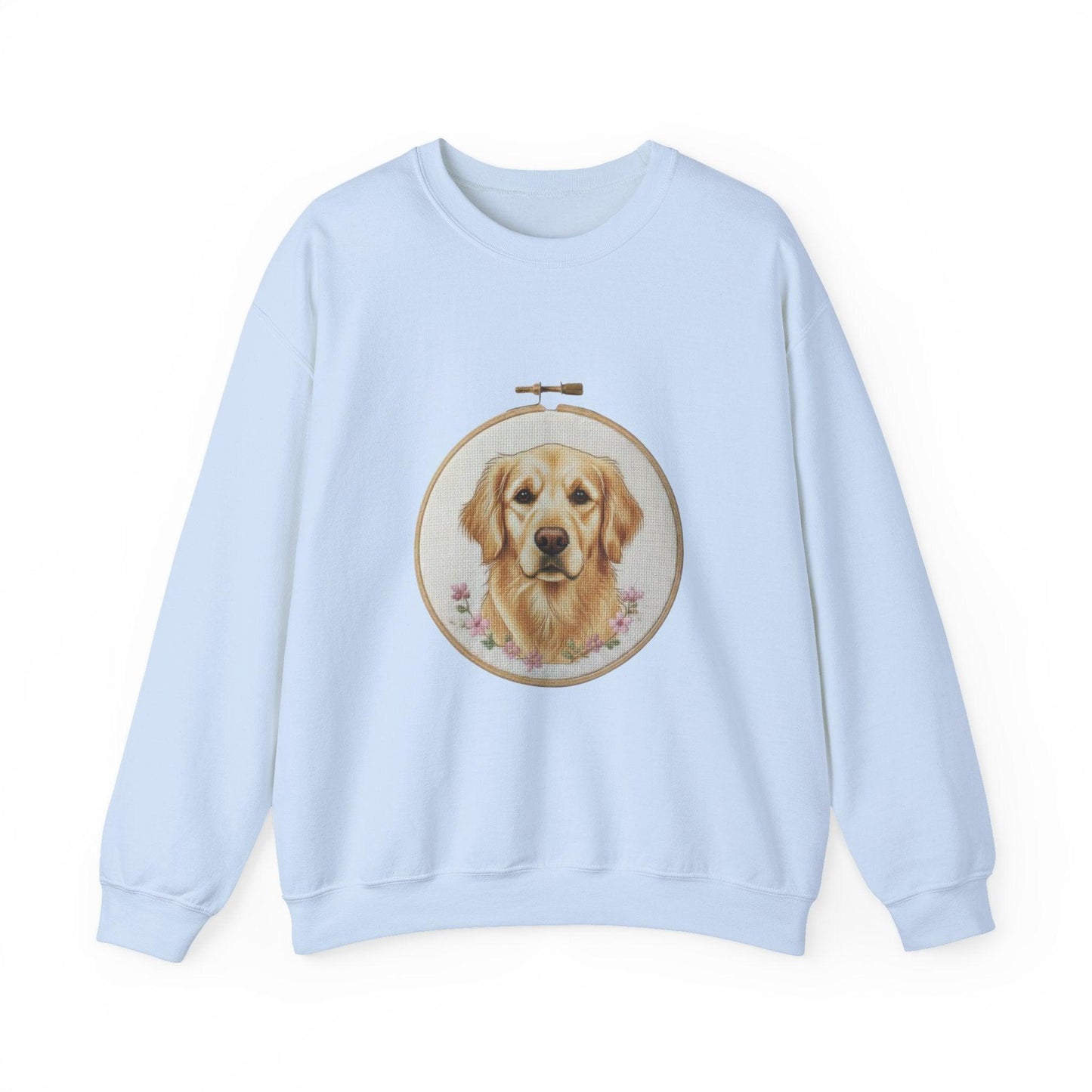 Golden Retriever Sweatshirt, Dog Mom Gift, Vintage Embroidery Style Pet Lover Crewneck