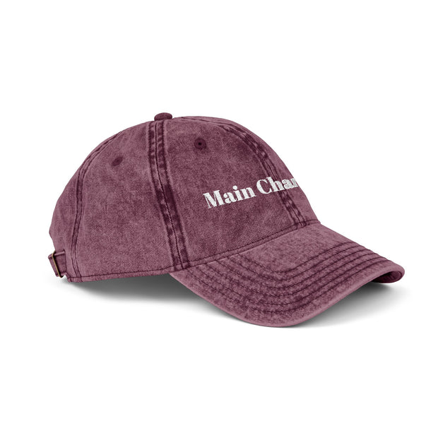 'Main Character' Vintage Embroidered Cap