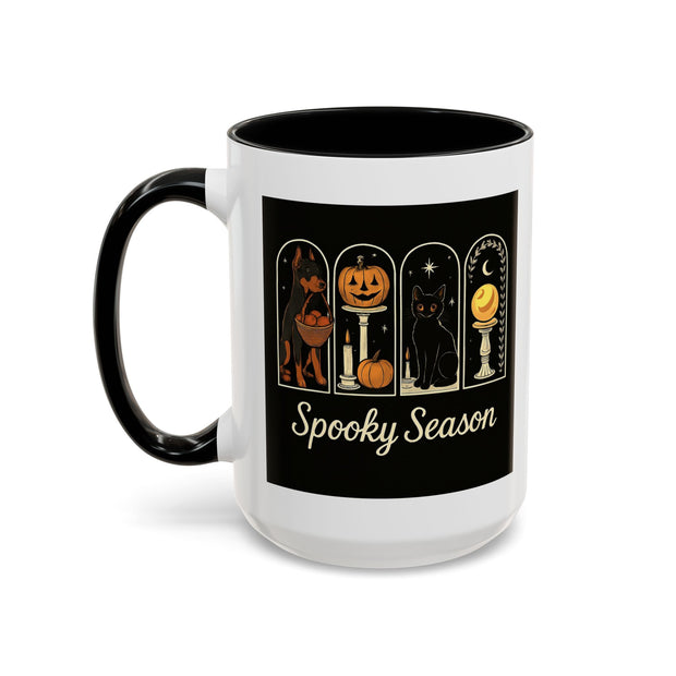Spooky Season Doberman Accent Coffee Mug