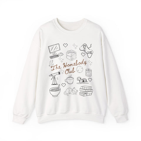 Homebody Club Crewneck Sweatshirt - Cozy Fashion, Casual Style, Gifts for Homebodies, Lounge Wear, Relaxation Apparel