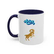 'Aries' Zodiac Accent Coffee Mug