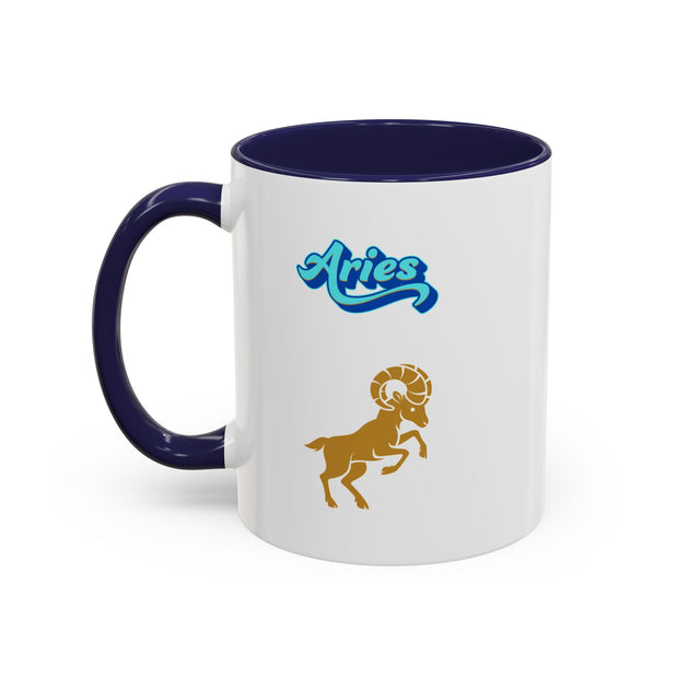 'Aries' Zodiac Accent Coffee Mug