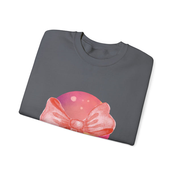Pink/Yellow Planet Wrapped In A Bow Unisex Crewneck Sweatshirt