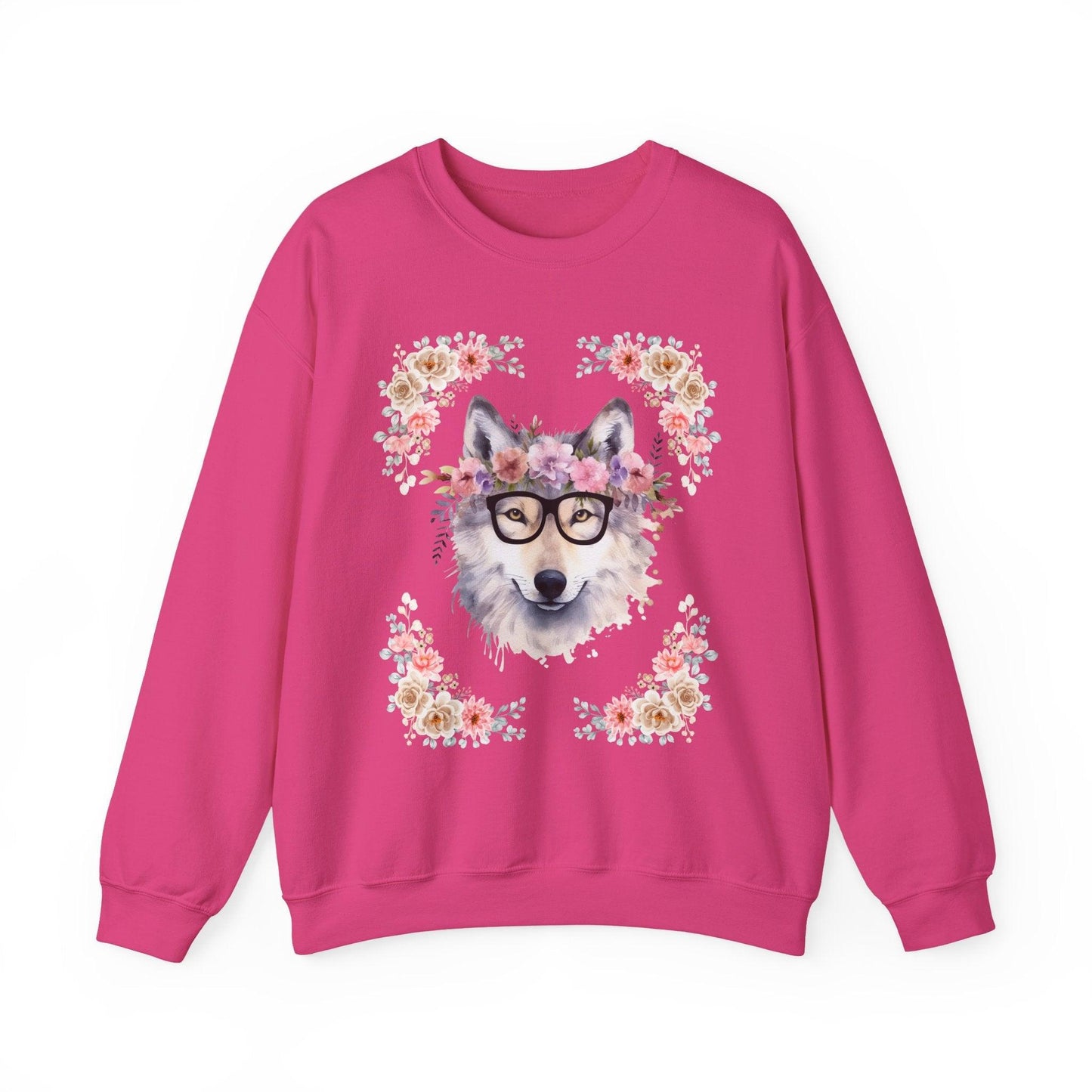 Geeky Goddess Wolf Unisex Crewneck Sweatshirt