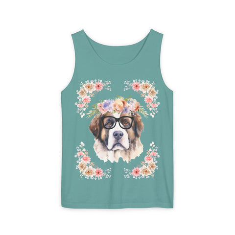 Geeky Goddess Saint Bernard Unisex Tank Top