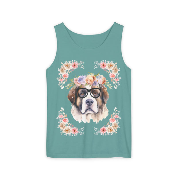 Geeky Goddess Saint Bernard Unisex Tank Top