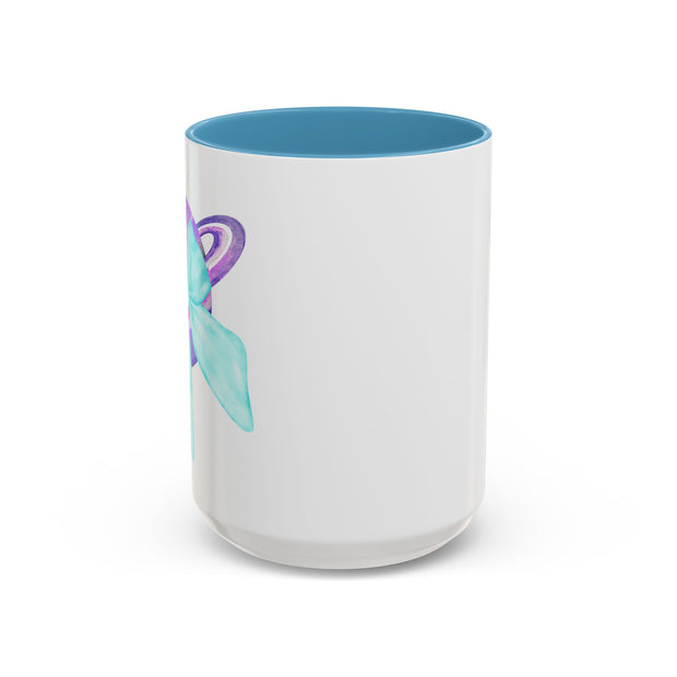 Purple Saturn Wrapped In A Bow Accent Coffee Mug