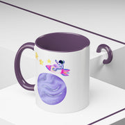 Astronaut Taking Off In Space Accent Coffee Mug