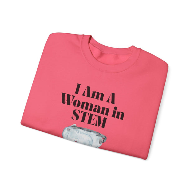 'I Am A Woman In STEM' Scientist Unisex Crewneck Sweatshirt