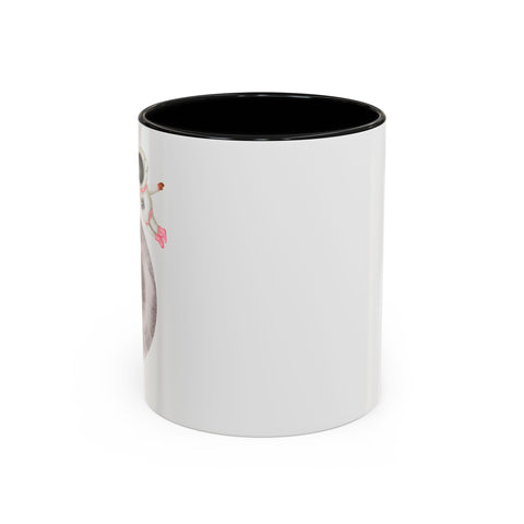 Astronaut Flying To The Moon Accent Coffee Mug