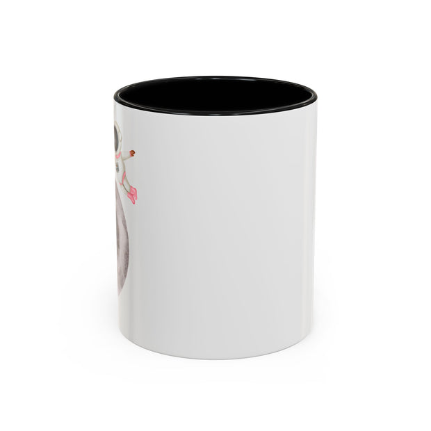 Astronaut Flying To The Moon Accent Coffee Mug
