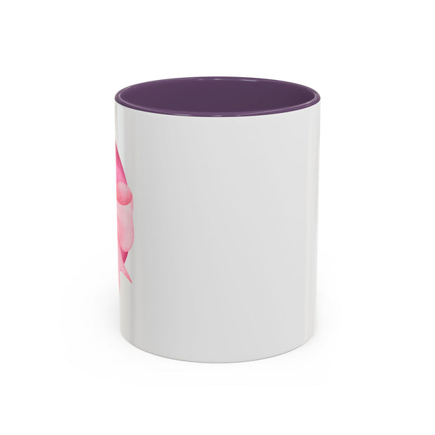 Pink Planet Wrapped In A Bow Accent Coffee Mug
