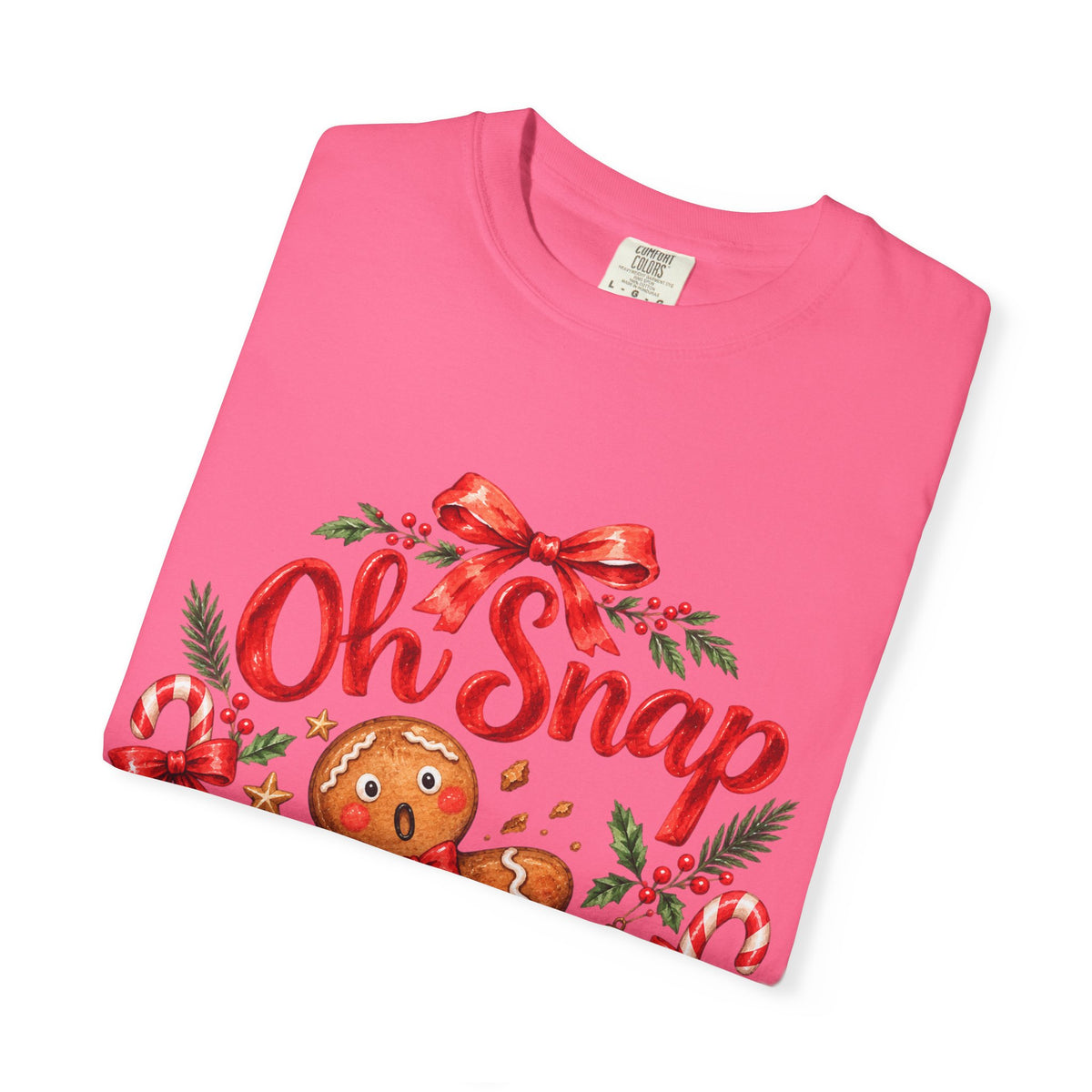 Oh Snap Gingerbread Man T-Shirt | Christmas Cookie Holiday Tee