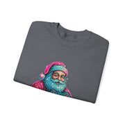 Santa with Game Controller Crewneck, Stay Merry Game On Holiday Sweatshirt