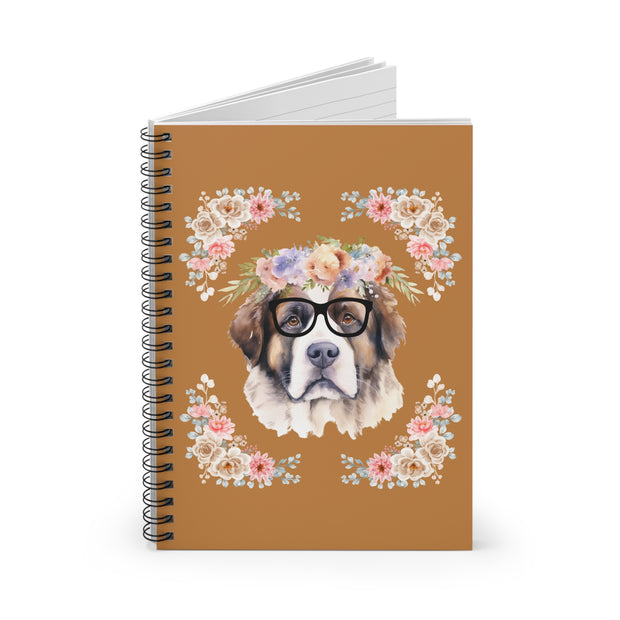 Geeky Goddess Saint Bernard Spiral Notebook